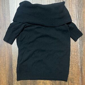 LOFT Off-Shoulder Black Sweater